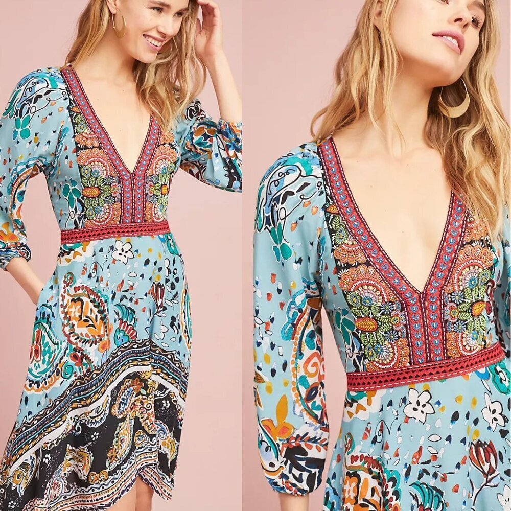 Anthropologie Akemi + Kin Beaded Karmina Dress Size 2 - 41404